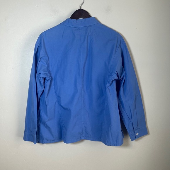 Yacco Maricard Blue Cotton Button Up Shirt Size 2 - Picture 2 of 6